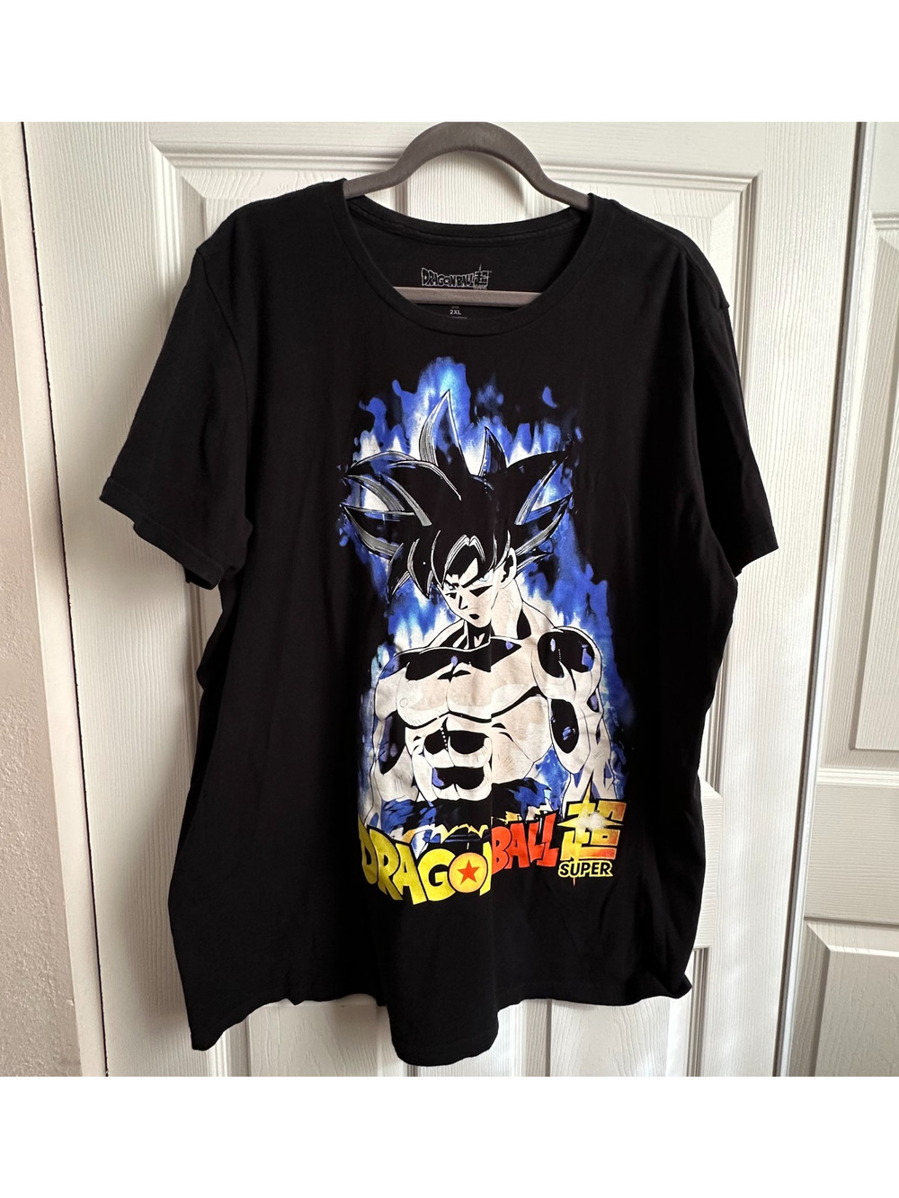 Dragon Ball Super Goku Saiyan Ultra Instinct Black Anime T-shirt Adult 2XL